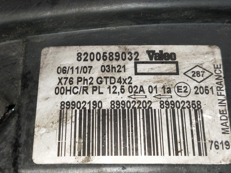 Recambio de faro izquierdo para renault kangoo (f/kc0) confort expression referencia OEM IAM 8200589032 89902190 89902202