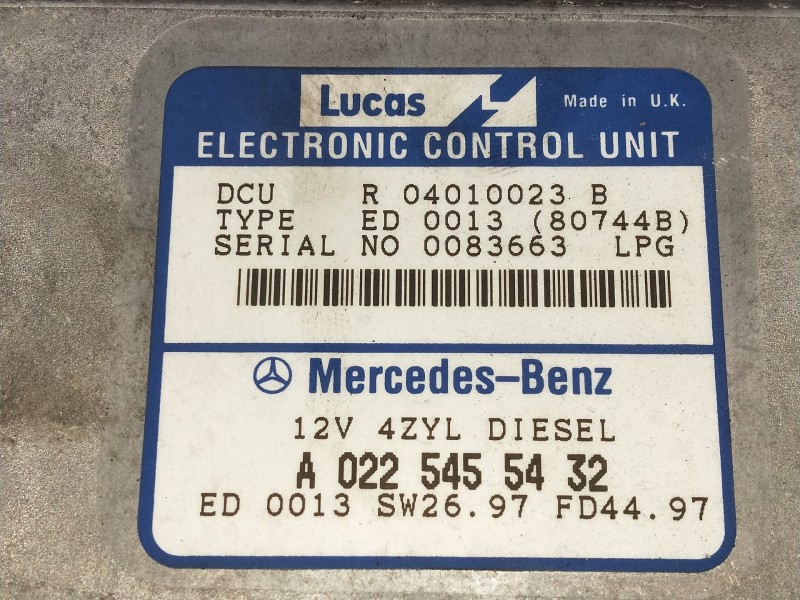 Recambio de centralita motor uce para mercedes clase e (w210) berlina diesel 220 diesel (210.004) referencia OEM IAM A0225455432