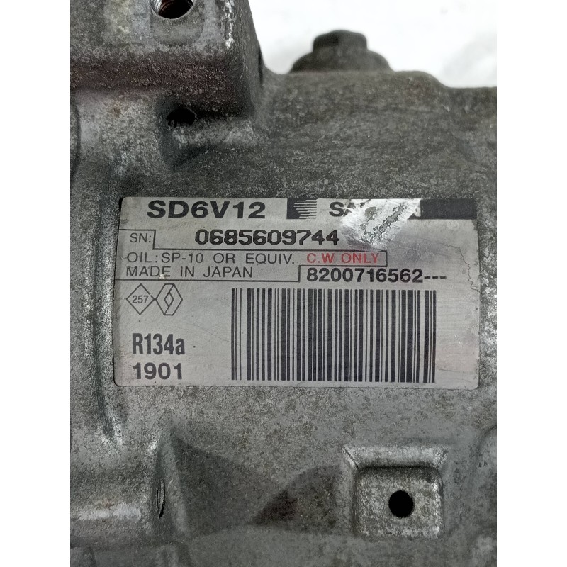 Recambio de compresor aire acondicionado para renault kangoo (f/kc0) confort expression referencia OEM IAM SD6V121901 8200716562