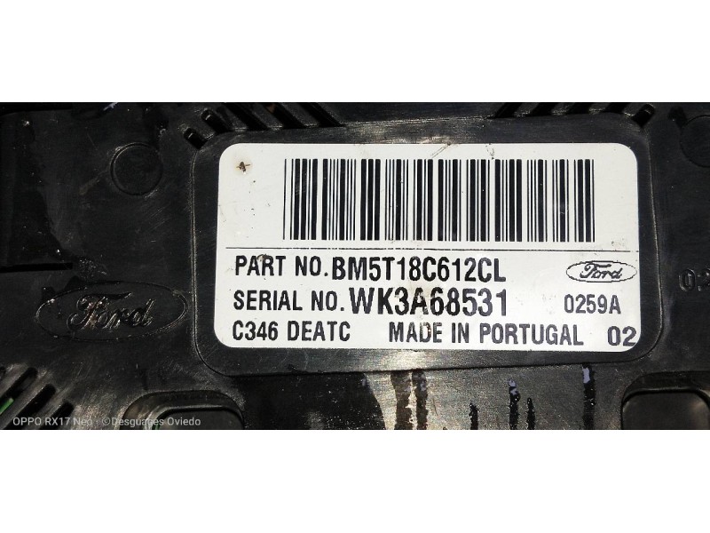 Recambio de mando calefaccion / aire acondicionado para ford focus lim. (cb8) edition referencia OEM IAM BM5T18C612CL  