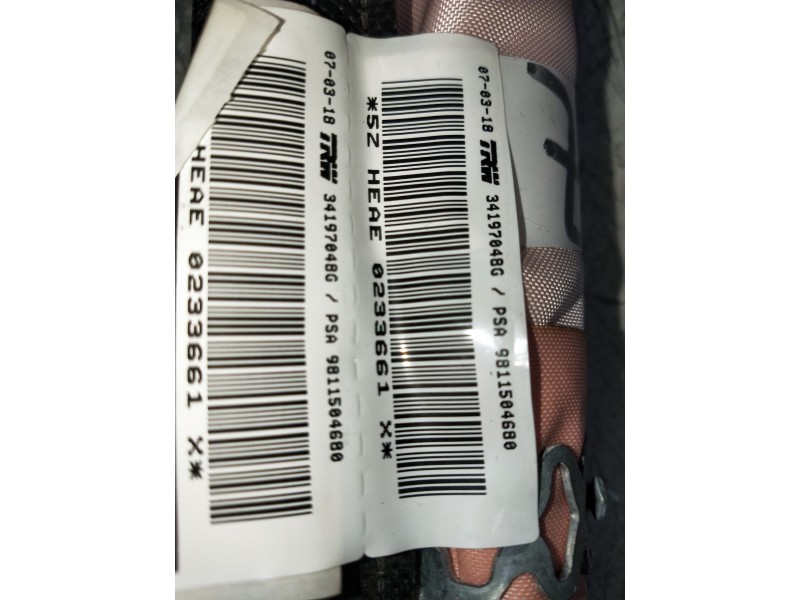 Recambio de airbag cortina delantero izquierdo para peugeot 3008 allure referencia OEM IAM 9811504680  