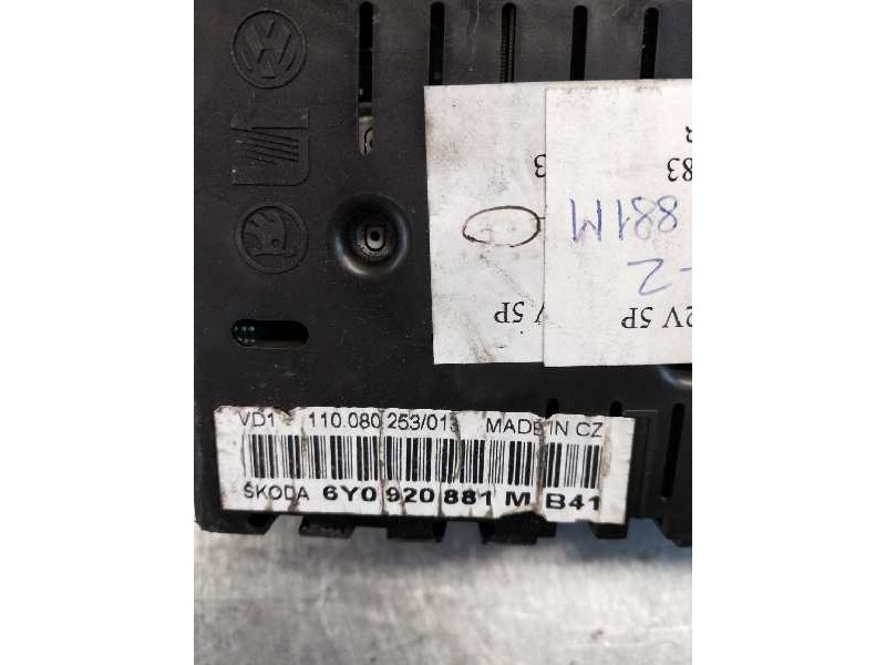 Recambio de cuadro instrumentos para skoda fabia (6y2/6y3) 1.2 12v referencia OEM IAM 6Y0920881M 110080253013 
