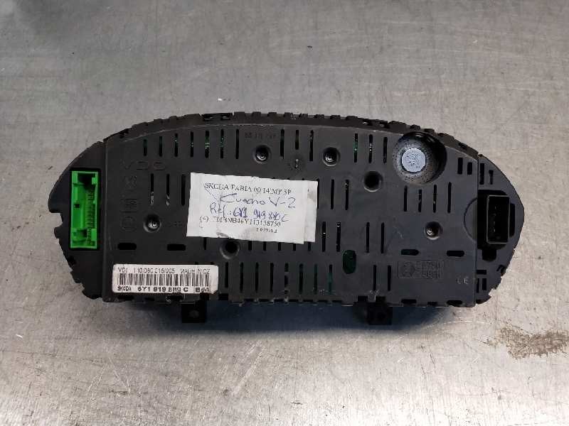 Recambio de cuadro instrumentos para skoda fabia (6y2/6y3) 1.4 referencia OEM IAM 6Y1919880C  