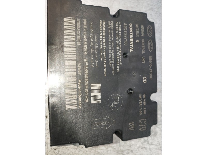 Recambio de centralita airbag para kia ceed business referencia OEM IAM 95910J7000 A2C11367100 