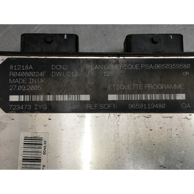 Recambio de centralita motor uce para citroen c15 1.9 d referencia OEM IAM 9659119480 81218ADCN2 9650359580