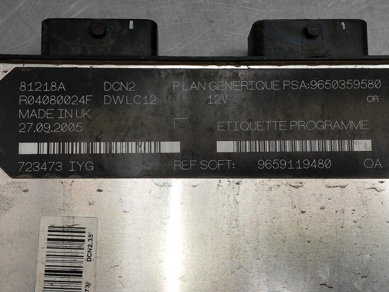 Recambio de centralita motor uce para citroen c15 1.9 d referencia OEM IAM 9659119480 81218ADCN2 9650359580