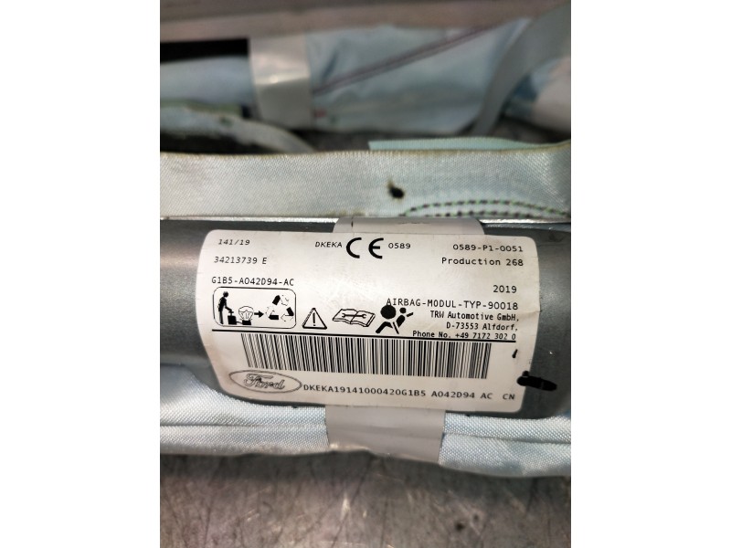 Recambio de airbag cortina delantero derecho para ford ka+ ultimate referencia OEM IAM G1B5A042D94AC  