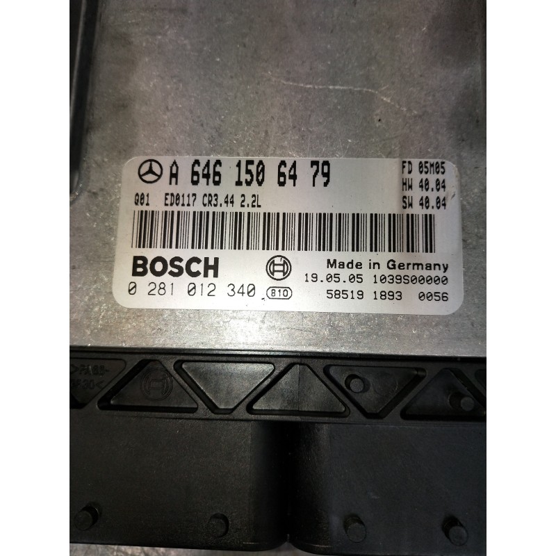 Recambio de centralita motor uce para mercedes clase clk (w209) coupe 220 cdi (209.308) referencia OEM IAM 0281012340 A646150647