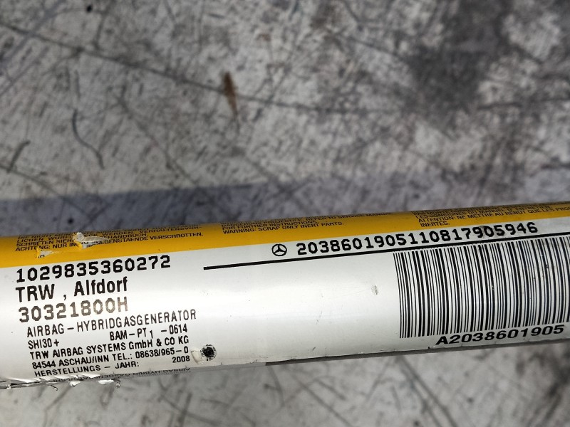 Recambio de airbag cortina delantero izquierdo para mercedes clase c (w203) sportcoupe c 220 cdi (la) (203.708) referencia OEM I