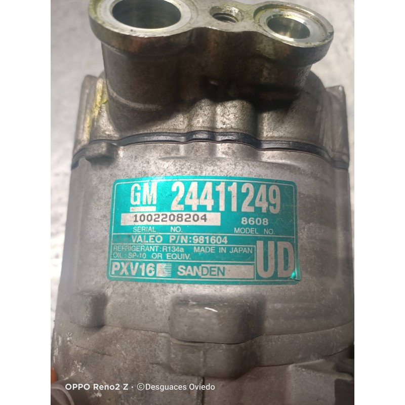 Recambio de compresor aire acondicionado para saab 9-3 berlina 2.2 16v tid cat referencia OEM IAM 24411249 1002208204 PXV16