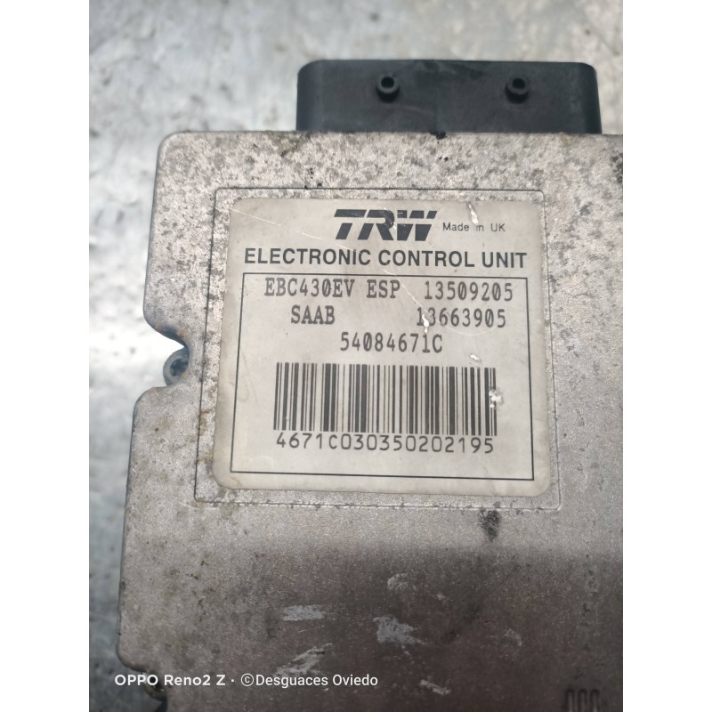 Recambio de abs para saab 9-3 berlina 2.2 16v tid cat referencia OEM IAM 13509205 13663905 54084671C BP21920397CCV
