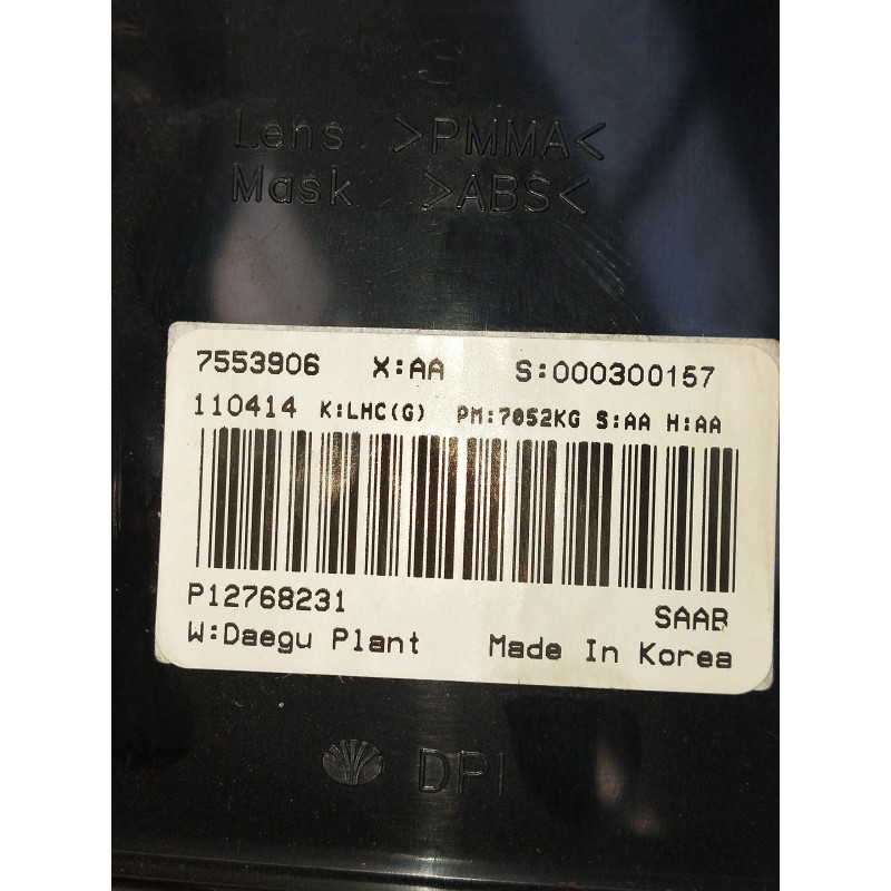 Recambio de cuadro instrumentos para saab 9-3 berlina 2.2 16v tid cat referencia OEM IAM 12772045 7553906 