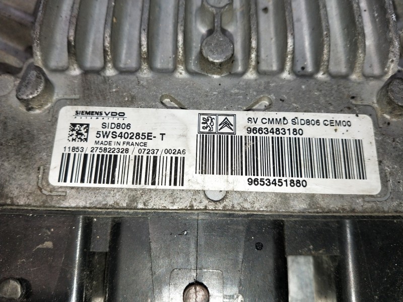 Recambio de centralita motor uce para citroen c2 furio referencia OEM IAM 9663483180 5WS40285ET 