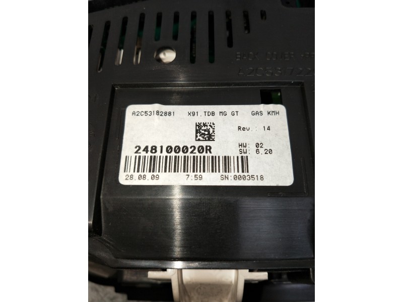 Recambio de cuadro instrumentos para renault laguna coupe initiale referencia OEM IAM 248100020R A2C53182881 