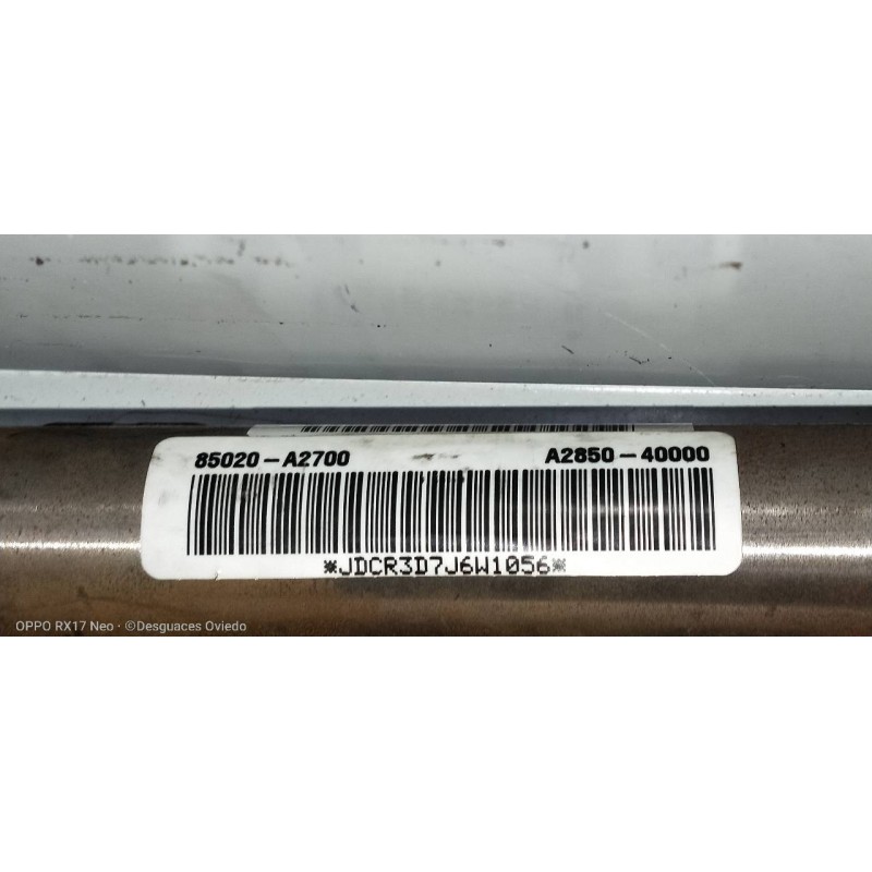 Recambio de airbag cortina delantero derecho para kia cee´d 1.6 gdi cat referencia OEM IAM 85020A2700 A285040000 