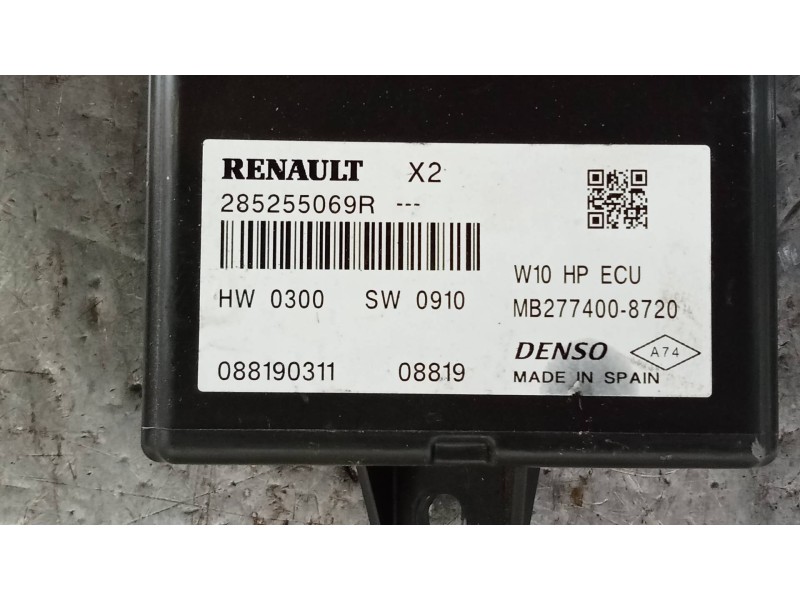 Recambio de modulo electronico para renault zoe referencia OEM IAM 285255069R MB2774008720 