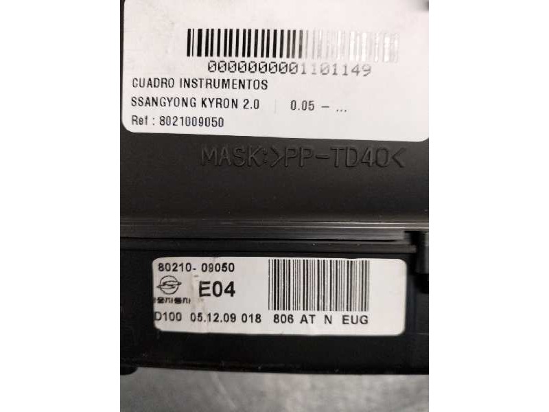 Recambio de cuadro instrumentos para ssangyong kyron 2.0 referencia OEM IAM 8021009050 E04 