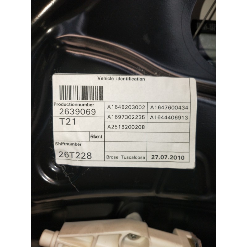 Recambio de elevalunas trasero derecho para mercedes clase m (w164) ml 300 cdi be 4-matic (164.121) referencia OEM IAM A16482030