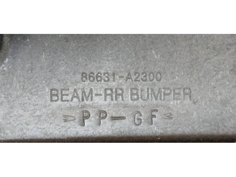 Recambio de refuerzo paragolpes trasero para kia cee´d 1.6 gdi cat referencia OEM IAM 86631A2300  