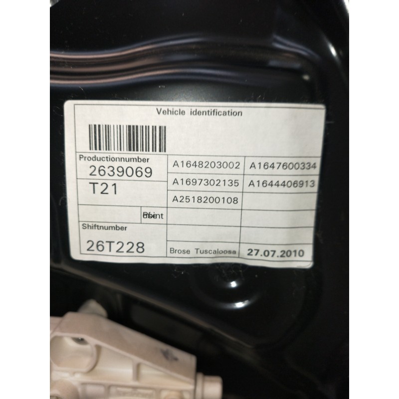 Recambio de elevalunas trasero izquierdo para mercedes clase m (w164) ml 300 cdi be 4-matic (164.121) referencia OEM IAM A164820