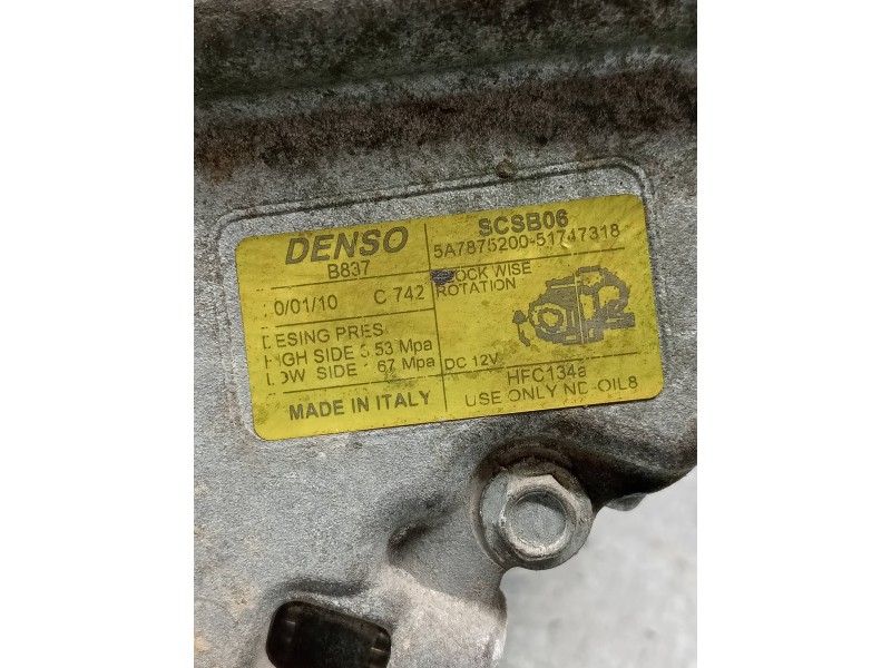 Recambio de compresor aire acondicionado para fiat nuova 500 (150) lounge referencia OEM IAM 5A7875200 51747318 