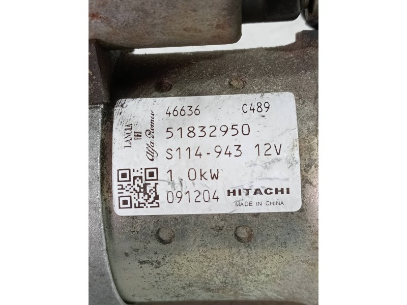 Recambio de motor arranque para fiat nuova 500 (150) lounge referencia OEM IAM 51832950  HITACHI