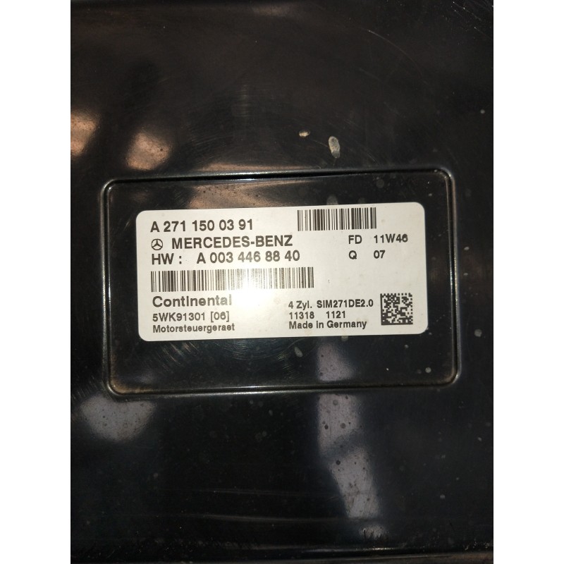 Recambio de centralita motor uce para mercedes clase c (w204) lim. c 250 cgi blueefficiency (204.047) referencia OEM IAM A271150