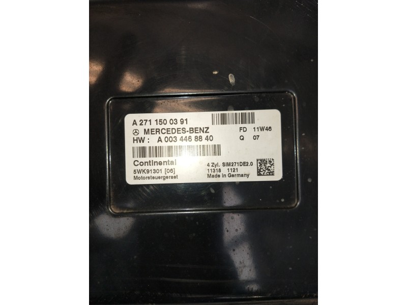 Recambio de centralita motor uce para mercedes clase c (w204) lim. c 250 cgi blueefficiency (204.047) referencia OEM IAM A271150