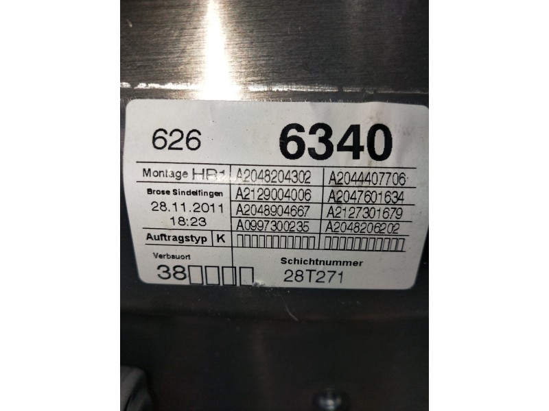 Recambio de elevalunas trasero derecho para mercedes clase c (w204) lim. c 250 cgi blueefficiency (204.047) referencia OEM IAM A