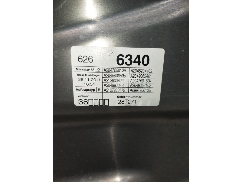 Recambio de elevalunas delantero izquierdo para mercedes clase c (w204) lim. c 250 cgi blueefficiency (204.047) referencia OEM I