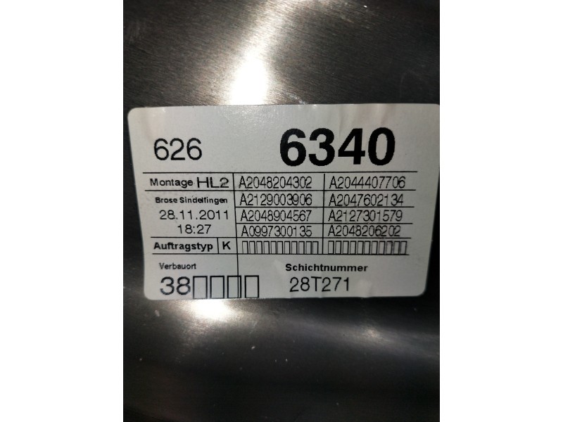 Recambio de elevalunas trasero izquierdo para mercedes clase c (w204) lim. c 250 cgi blueefficiency (204.047) referencia OEM IAM