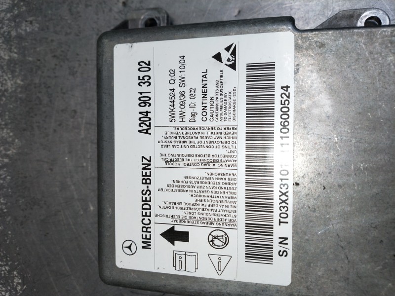 Recambio de kit airbag para mercedes clase c (w204) lim. c 250 cgi blueefficiency (204.047) referencia OEM IAM A2049013502 5WK44
