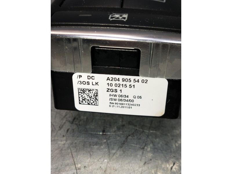 Recambio de mando elevalunas delantero izquierdo para mercedes clase c (w204) lim. c 250 cgi blueefficiency (204.047) referencia