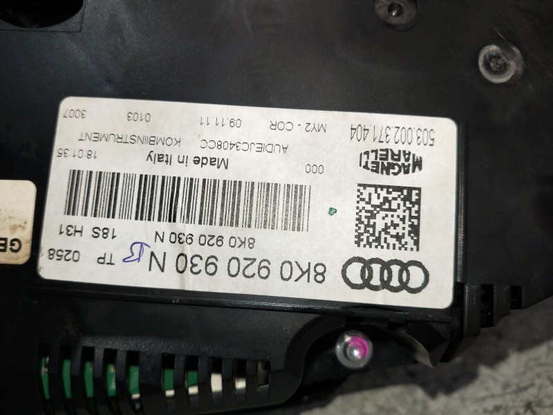 Recambio de cuadro instrumentos para audi a4 ber. (b8) s line sportpaket / plus referencia OEM IAM 8K0920930N 503002371404 
