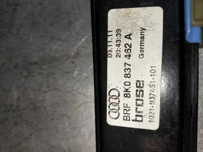 Recambio de elevalunas delantero derecho para audi a4 ber. (b8) s line sportpaket / plus referencia OEM IAM 8K0837462A  4P