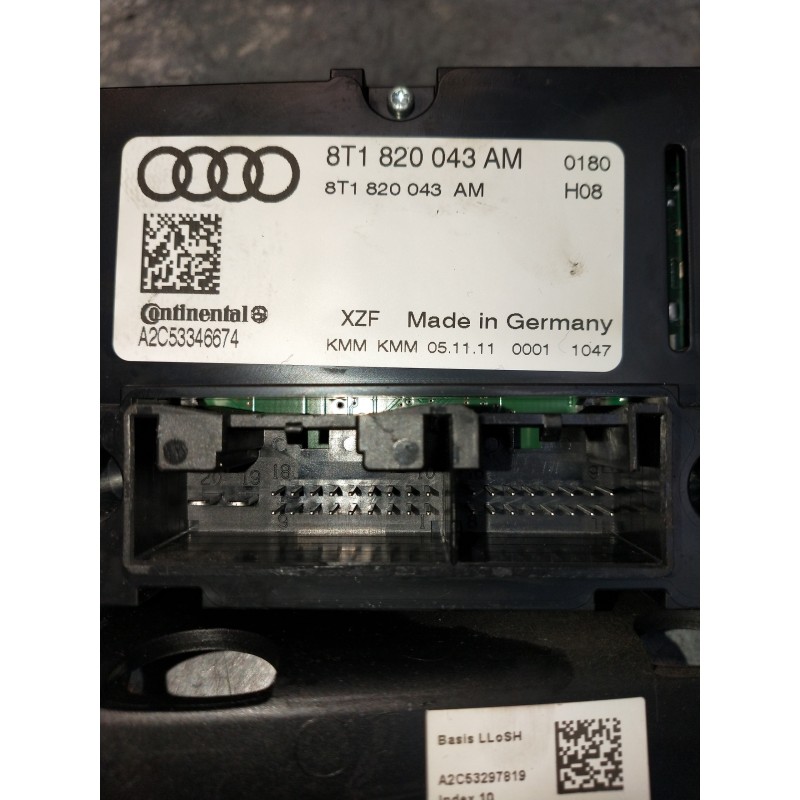 Recambio de mando calefaccion / aire acondicionado para audi a4 ber. (b8) s line sportpaket / plus referencia OEM IAM 8T1820043A