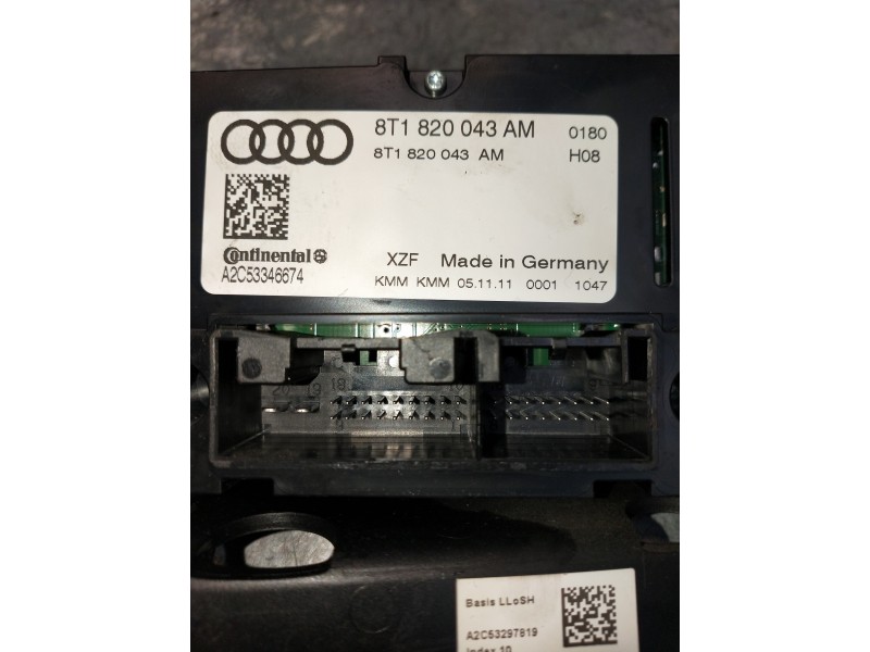 Recambio de mando calefaccion / aire acondicionado para audi a4 ber. (b8) s line sportpaket / plus referencia OEM IAM 8T1820043A