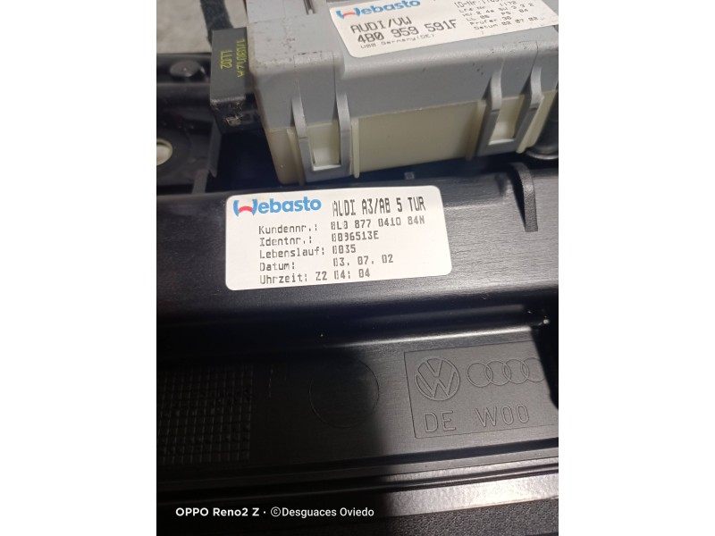 Recambio de techo electrico para audi s3 (8l) 1.8 t (165kw) referencia OEM IAM   