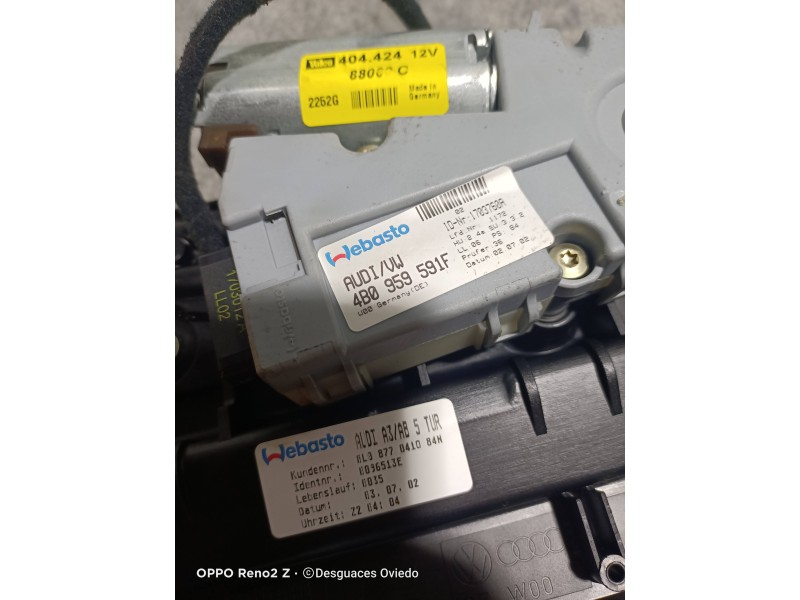 Recambio de techo electrico para audi s3 (8l) 1.8 t (165kw) referencia OEM IAM   