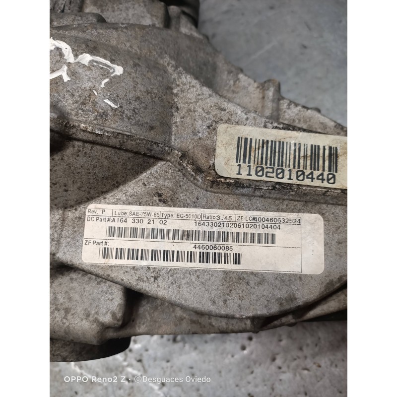 Recambio de diferencial delantero para mercedes clase m (w164) ml 300 cdi be 4-matic (164.121) referencia OEM IAM A1643302102  3