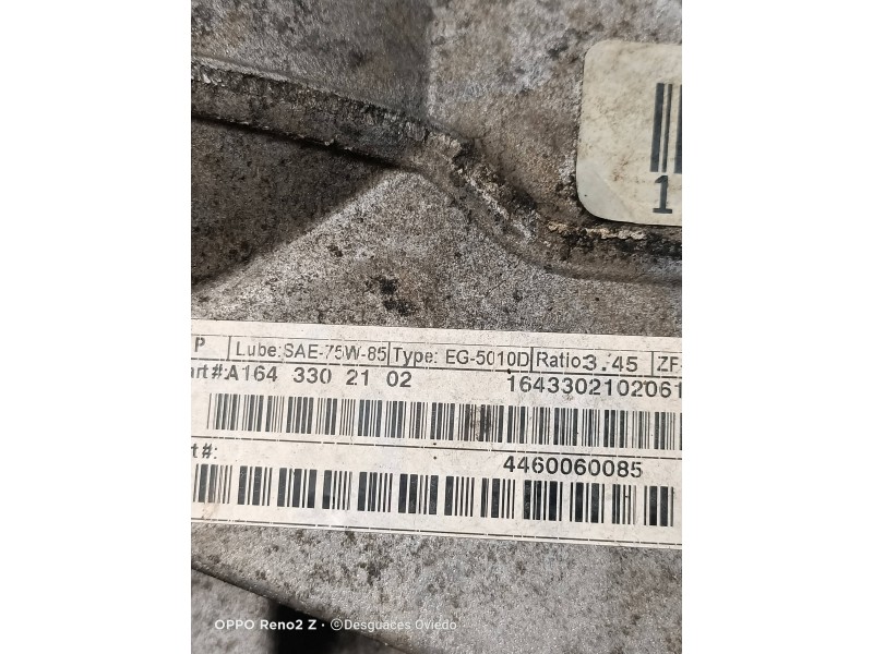 Recambio de diferencial delantero para mercedes clase m (w164) ml 300 cdi be 4-matic (164.121) referencia OEM IAM A1643302102  3