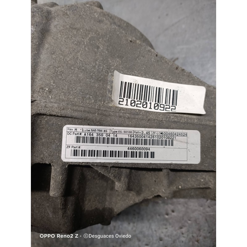 Recambio de diferencial trasero para mercedes clase m (w164) ml 300 cdi be 4-matic (164.121) referencia OEM IAM A1643500414  3.4