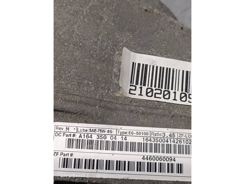 Recambio de diferencial trasero para mercedes clase m (w164) ml 300 cdi be 4-matic (164.121) referencia OEM IAM A1643500414  3.4
