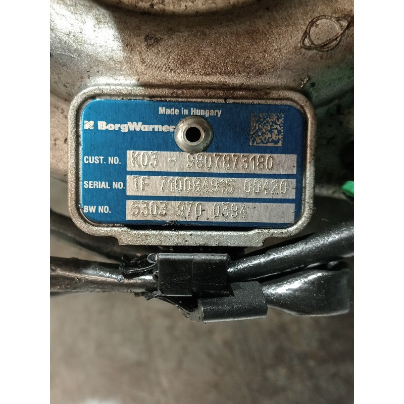 Recambio de turbocompresor para ford c-max referencia OEM IAM 53039700394 K03-9807873180 BORGWARNER Recambio de turbocompresor para ford c-max referencia OEM IAM 53039700394 K03-9807873180 BORGWARNER