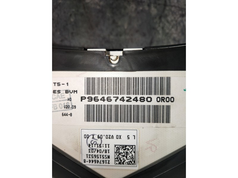 Recambio de cuadro instrumentos para peugeot 307 (s1) xt referencia OEM IAM P9646742480  