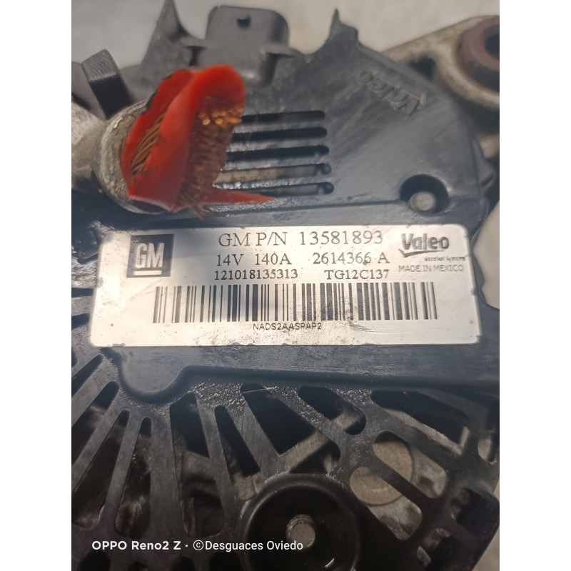 Recambio de alternador para opel corsa d 1.2 cat (a 12 xer / ldc) referencia OEM IAM 13581893 2614366A 