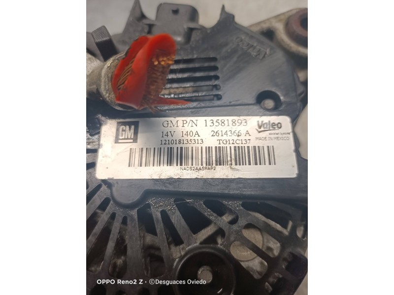Recambio de alternador para opel corsa d 1.2 cat (a 12 xer / ldc) referencia OEM IAM 13581893 2614366A 