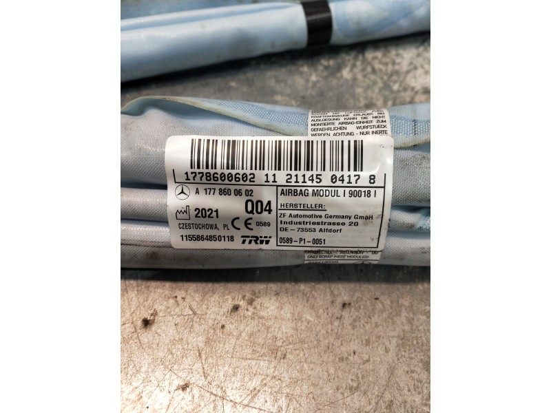 Recambio de airbag cortina delantero derecho para mercedes clase a (bm 177) a 200 d (177.012) referencia OEM IAM A1778600602 115