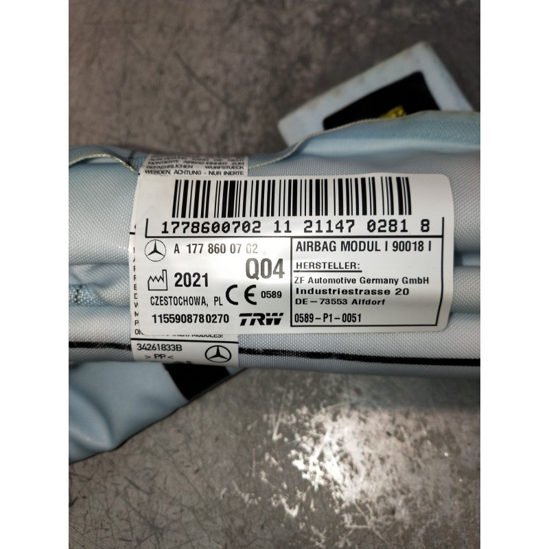 Recambio de airbag cortina delantero izquierdo para mercedes clase a (bm 177) a 200 d (177.012) referencia OEM IAM A1778600702 1