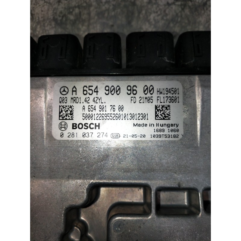 Recambio de centralita motor uce para mercedes clase a (bm 177) a 200 d (177.012) referencia OEM IAM A6549009600 0281037274 A654